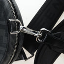 FENDI Zucca Ping Pong Set Racket Case PVC Black Silver 7AS070 Auth LN002M-10