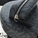 FENDI Zucca Ping Pong Set Racket Case PVC Black Silver 7AS070 Auth LN002M-12