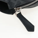 FENDI Zucca Ping Pong Set Racket Case PVC Black Silver 7AS070 Auth LN002M-14