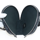 FENDI Zucca Ping Pong Set Racket Case PVC Black Silver 7AS070 Auth LN002M-15