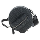 FENDI Zucca Ping Pong Set Racket Case PVC Black Silver 7AS070 Auth LN002M-2