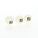 FENDI Zucca Ping Pong Set Racket Case PVC Black Silver 7AS070 Auth LN002M-28