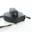 FENDI Zucca Ping Pong Set Racket Case PVC Black Silver 7AS070 Auth LN002M-4