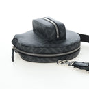 FENDI Zucca Ping Pong Set Racket Case PVC Black Silver 7AS070 Auth LN002M-5