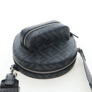 FENDI Zucca Ping Pong Set Racket Case PVC Black Silver 7AS070 Auth LN002M-6