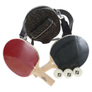 FENDI Zucca Ping Pong Set Racket Case PVC Brown Silver 7AS070 Auth LN003M-1