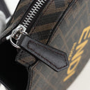 FENDI Zucca Ping Pong Set Racket Case PVC Brown Silver 7AS070 Auth LN003M-14