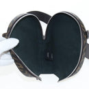 FENDI Zucca Ping Pong Set Racket Case PVC Brown Silver 7AS070 Auth LN003M-16