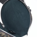 FENDI Zucca Ping Pong Set Racket Case PVC Brown Silver 7AS070 Auth LN003M-19