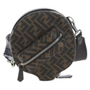 FENDI Zucca Ping Pong Set Racket Case PVC Brown Silver 7AS070 Auth LN003M-2