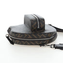 FENDI Zucca Ping Pong Set Racket Case PVC Brown Silver 7AS070 Auth LN003M-5