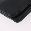 CELINE Trio Shoulder Bag Leather Black Gold Tone Auth LN008-17