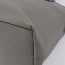 GUCCI Hand Bag Leather Outlet Gray Gold Tone 449651 Auth LN014-10