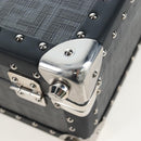 FENDI Zucca Canvas Small Rigid Case Trunk Leather Black 7VV134 Auth LN015SAM-19