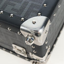 FENDI Zucca Canvas Small Rigid Case Trunk Leather Black 7VV134 Auth LN015SAM-21