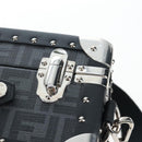 FENDI Zucca Canvas Small Rigid Case Trunk Leather Black 7VV134 Auth LN015SAM-22