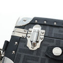FENDI Zucca Canvas Small Rigid Case Trunk Leather Black 7VV134 Auth LN015SAM-23