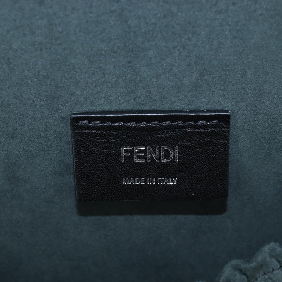 FENDI Zucca Canvas Small Rigid Case Trunk Leather Black 7VV134 Auth LN015SAM