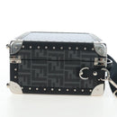 FENDI Zucca Canvas Small Rigid Case Trunk Leather Black 7VV134 Auth LN015SAM-4