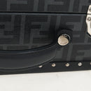 FENDI Zucca Canvas Small Rigid Case Trunk Leather Black 7VV134 Auth LN015SAM-14