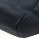 HERMES Herbag Cabas Hand Bag Canvas Black Silver Auth LN016V-14