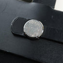 HERMES Herbag Cabas Hand Bag Canvas Black Silver Auth LN016V-15