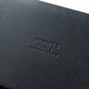 HERMES Herbag Cabas Hand Bag Canvas Black Silver Auth LN016V-18