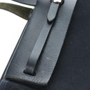 HERMES Herbag Cabas Hand Bag Canvas Black Silver Auth LN016V-19