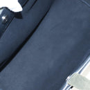 HERMES Herbag Cabas Hand Bag Canvas Black Silver Auth LN016V-22