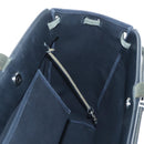 HERMES Herbag Cabas Hand Bag Canvas Black Silver Auth LN016V-24