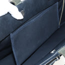 HERMES Herbag Cabas Hand Bag Canvas Black Silver Auth LN016V-25