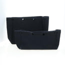 HERMES Herbag Cabas Hand Bag Canvas Black Silver Auth LN016V-27