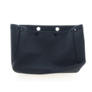 HERMES Herbag Cabas Hand Bag Canvas Black Silver Auth LN016V-29