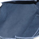 HERMES Herbag Cabas Hand Bag Canvas Black Silver Auth LN016V-37