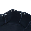 HERMES Herbag Cabas Hand Bag Canvas Black Silver Auth LN016V-38