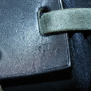 HERMES Herbag Cabas Hand Bag Canvas Black Silver Auth LN016V-42