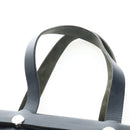 HERMES Herbag Cabas Hand Bag Canvas Black Silver Auth LN016V-8