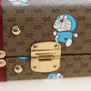 GUCCI Micro GG Doraemon Hand Bag PVC 2way Beige Gold Tone 633587 Auth LN019SAM-18