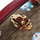 GUCCI Micro GG Doraemon Hand Bag PVC 2way Beige Gold Tone 633587 Auth LN019SAM-23