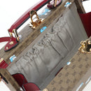 GUCCI Micro GG Doraemon Hand Bag PVC 2way Beige Gold Tone 633587 Auth LN019SAM-29