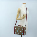 GUCCI Micro GG Doraemon Hand Bag PVC 2way Beige Gold Tone 633587 Auth LN019SAM-31