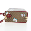GUCCI Micro GG Doraemon Hand Bag PVC 2way Beige Gold Tone 633587 Auth LN019SAM-3