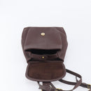 Coach Backpack Leather Brown Gold Tone Auth LN022-19