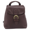 Coach Backpack Leather Brown Gold Tone Auth LN022-2