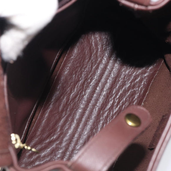 Coach Backpack Leather Brown Gold Tone Auth LN022