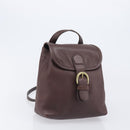Coach Backpack Leather Brown Gold Tone Auth LN022-27
