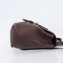 Coach Backpack Leather Brown Gold Tone Auth LN022-4