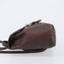 Coach Backpack Leather Brown Gold Tone Auth LN022-4