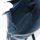 Balenciaga Classic Flat Shoulder Bag Leather Navy 310250 Auth LN023V-10