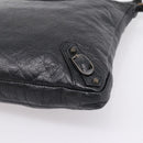 Balenciaga Classic Flat Shoulder Bag Leather Black 310250 Auth LN024V-14